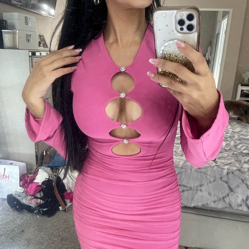 Barbiecore Oh Polly Endlessly Devoted Cutout Mini… - image 3